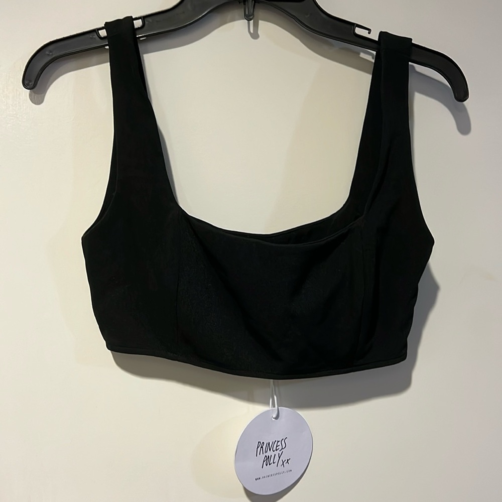 Princess Polly Black Crop Top